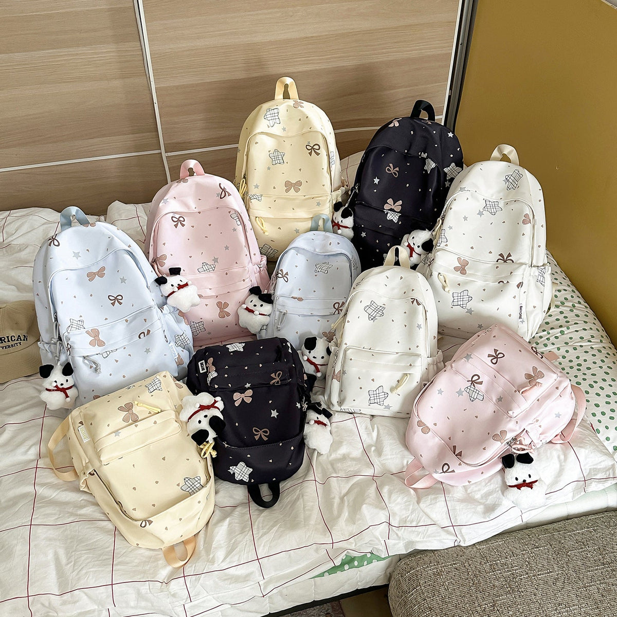 Fun-Themed Cartoon Print Backpack LoungeYard — product view 4