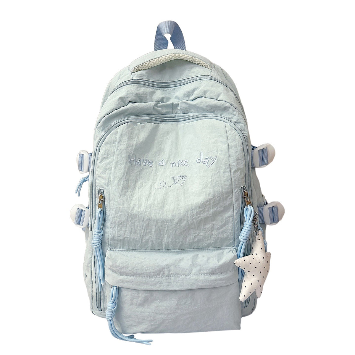 Multi-Pocket Casual Backpack with Inspirational Quote LoungeYard — product view 5