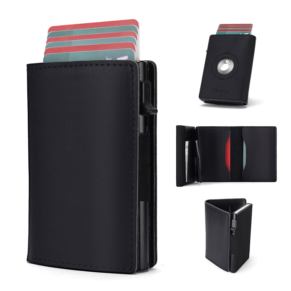 RFID-Blocking Leather Card Holder LoungeYard — product view 3