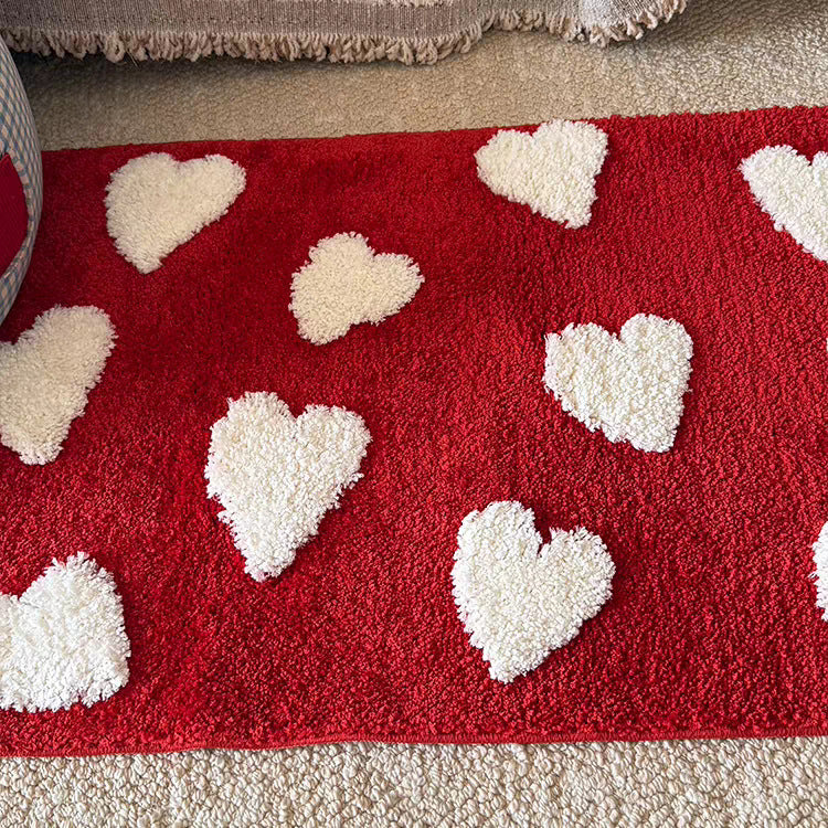 Cozy Heart-Shaped Bathroom Rug Bowlift — product view 3