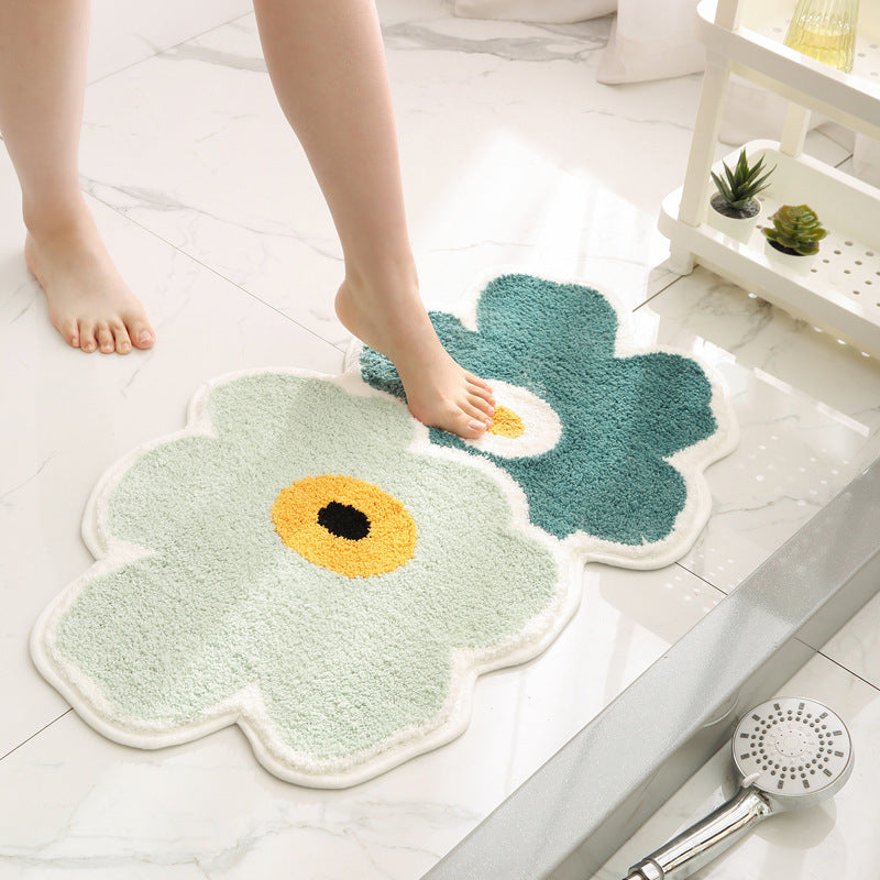 Floral Pattern Memory Foam Bath Mat — product view 1
