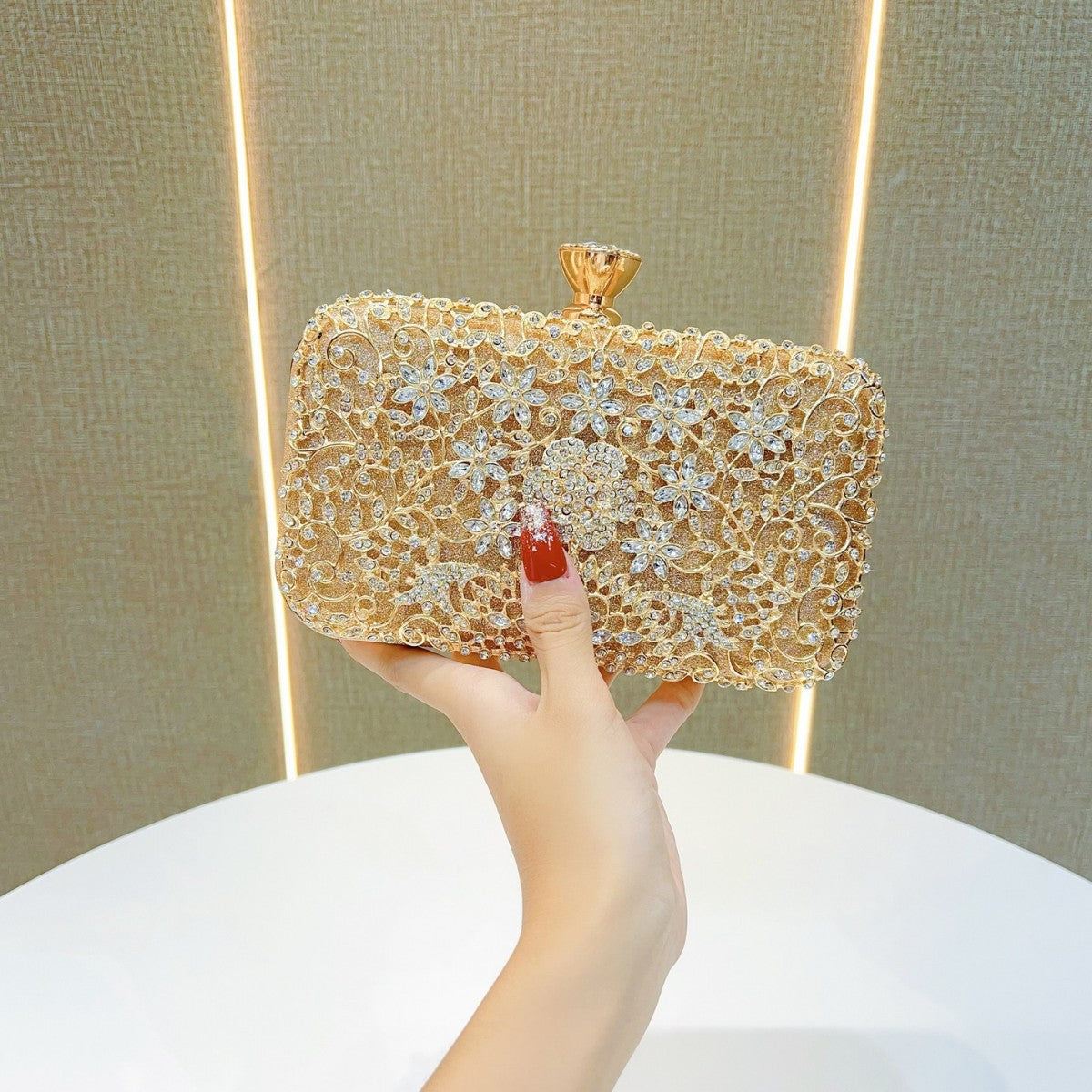 Ornate Embellished Evening Clutch — product view 1