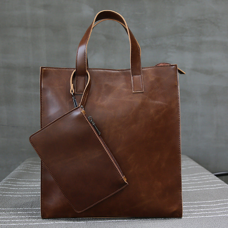 Stylish and Spacious Leather Bag LoungeYard — product view 1