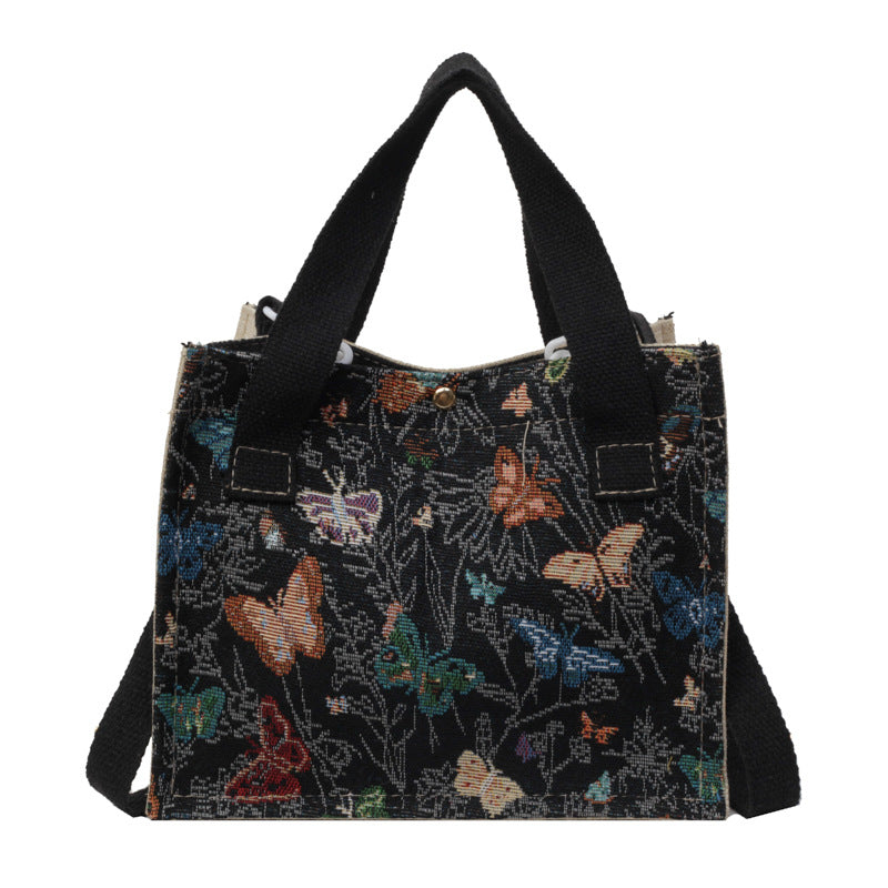 Floral Embroidered Canvas Tote Bag 1790616768 — product view 5
