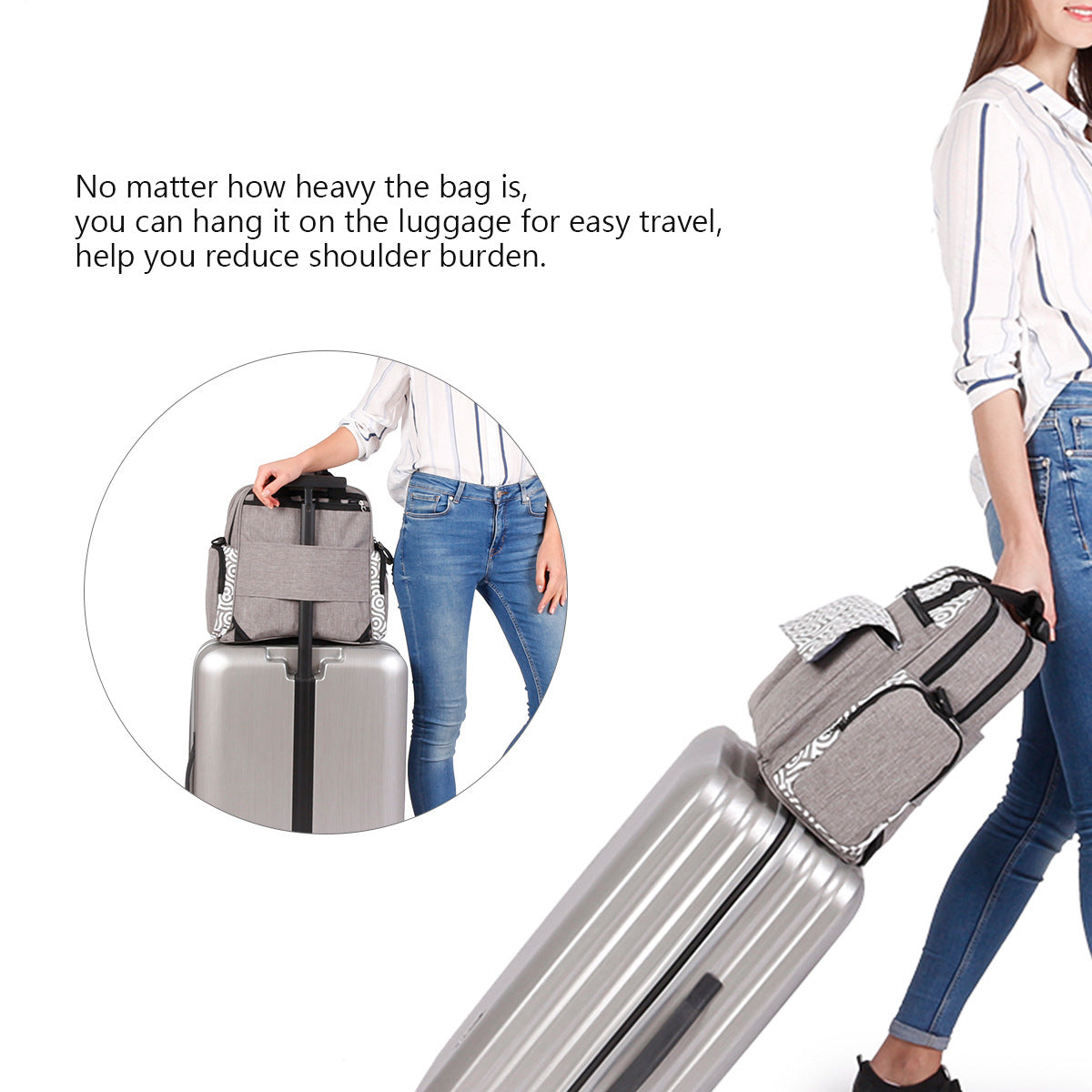 Multifunctional Diaper Bag with Insulated Compartments LoungeYard — product view 3