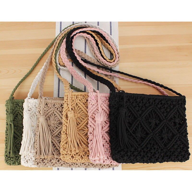 Hand-manipulated Macramé Crossbody Bag LoungeYard — product view 1