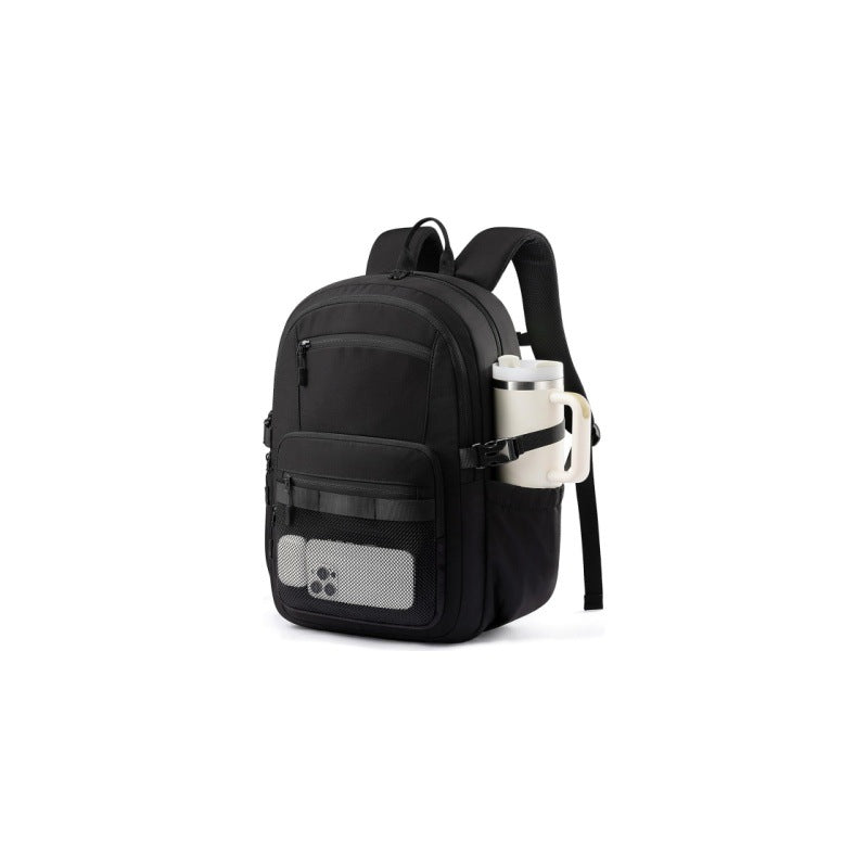 Everyday backpack with practical bottle holder LoungeYard — product view 3