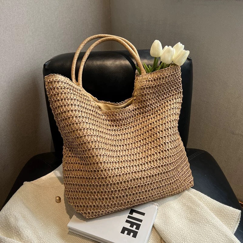 Handcrafted natural fiber tote bag LoungeYard — product view 2