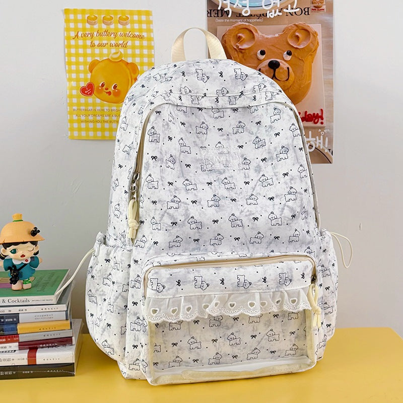 Cute Cartoon-Themed Transparent Backpack LoungeYard — product view 7