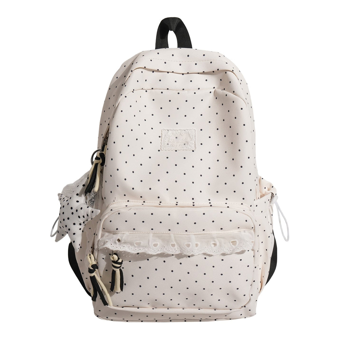 Decorative Polka Dot School Backpack LoungeYard — product view 5