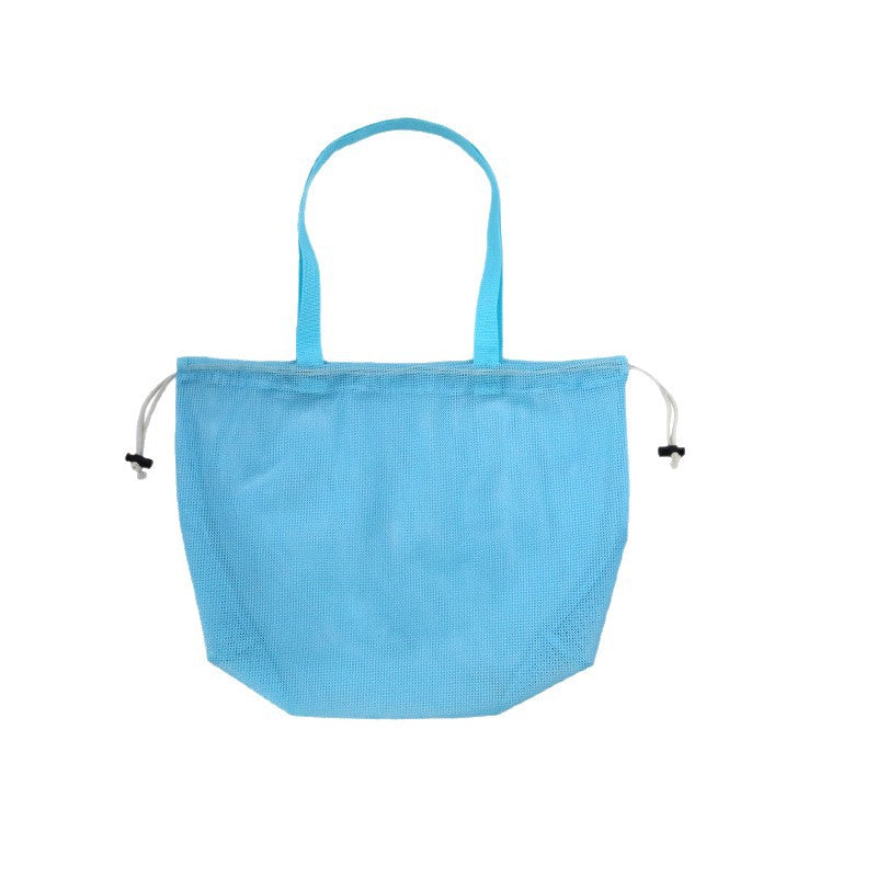 Practical mesh tote bag with drawstring LoungeYard — product view 3