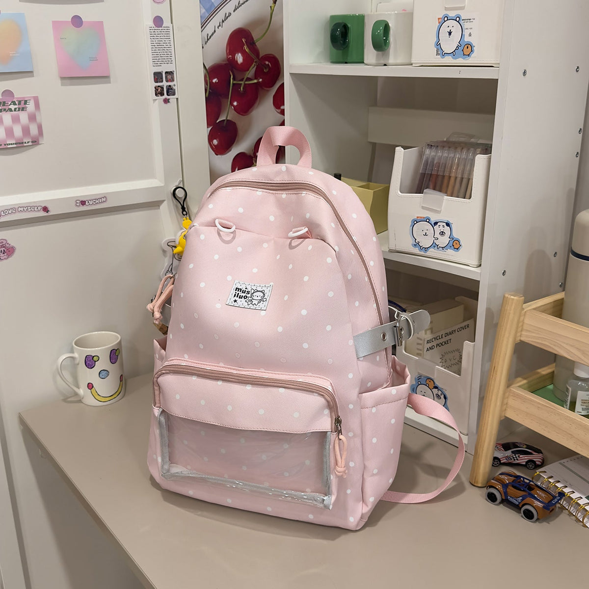 Polka Dot Design Backpack LoungeYard — product view 6