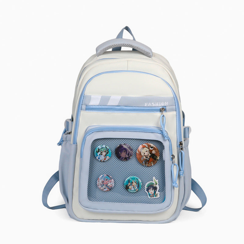 Stylish Graphic Patch Backpack LoungeYard — product view 3
