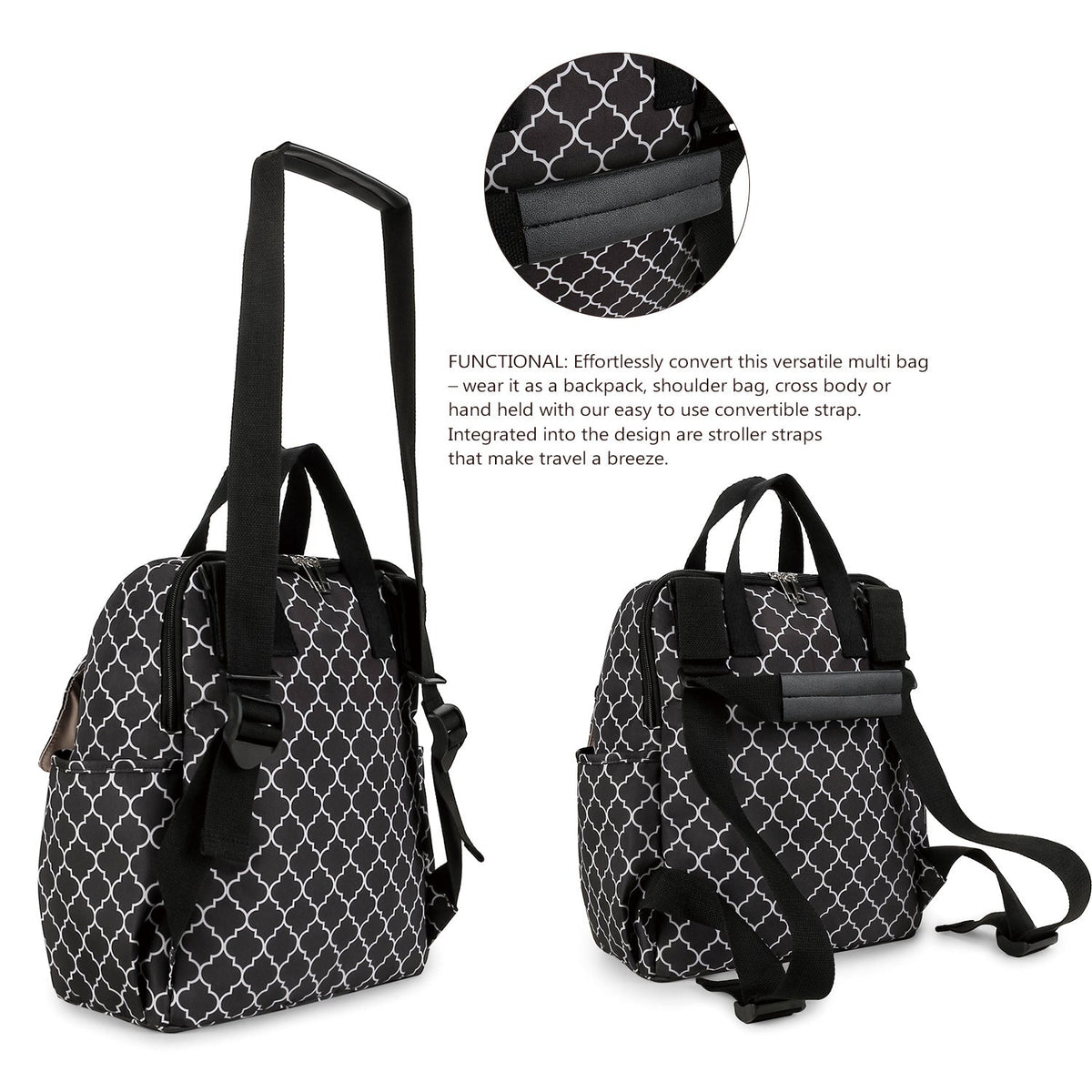 Practical backpack with additional pockets LoungeYard — product view 4