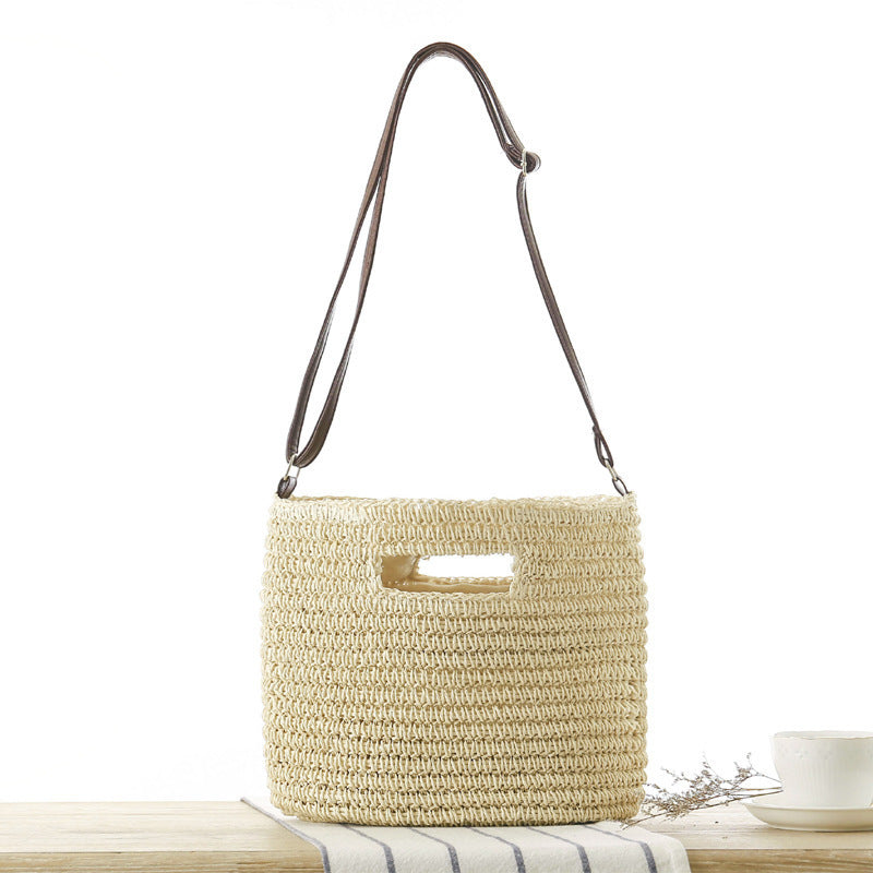 Braided shoulder bag with unique carrying handle LoungeYard — product view 1