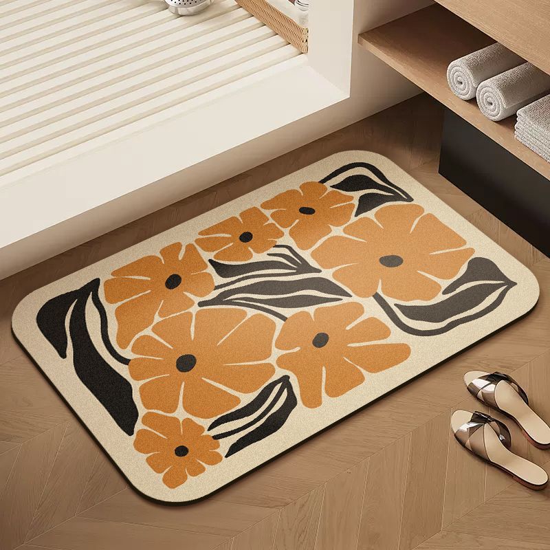 Floral Patterned Soft Bath Mat — product view 4