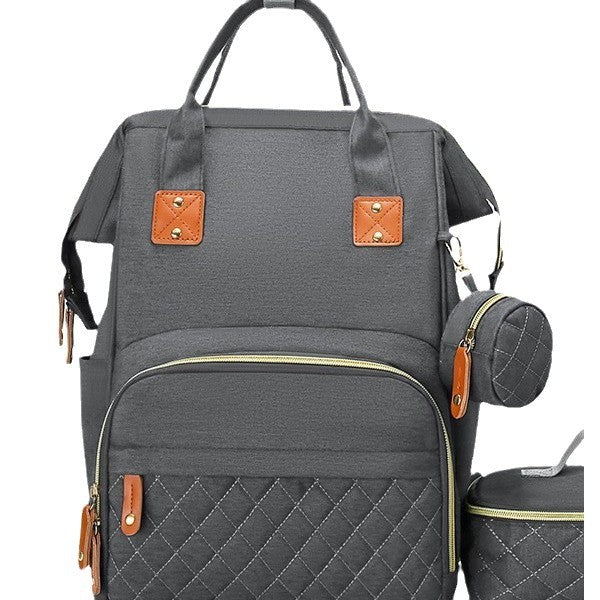 Multi-Purpose Quilted Diaper Backpack LoungeYard — product view 5