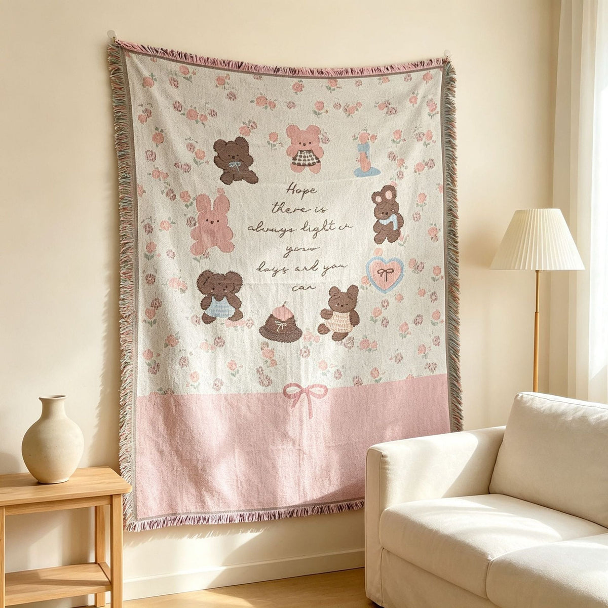 Cozy Bear-Themed Throw Blanket — product view 6