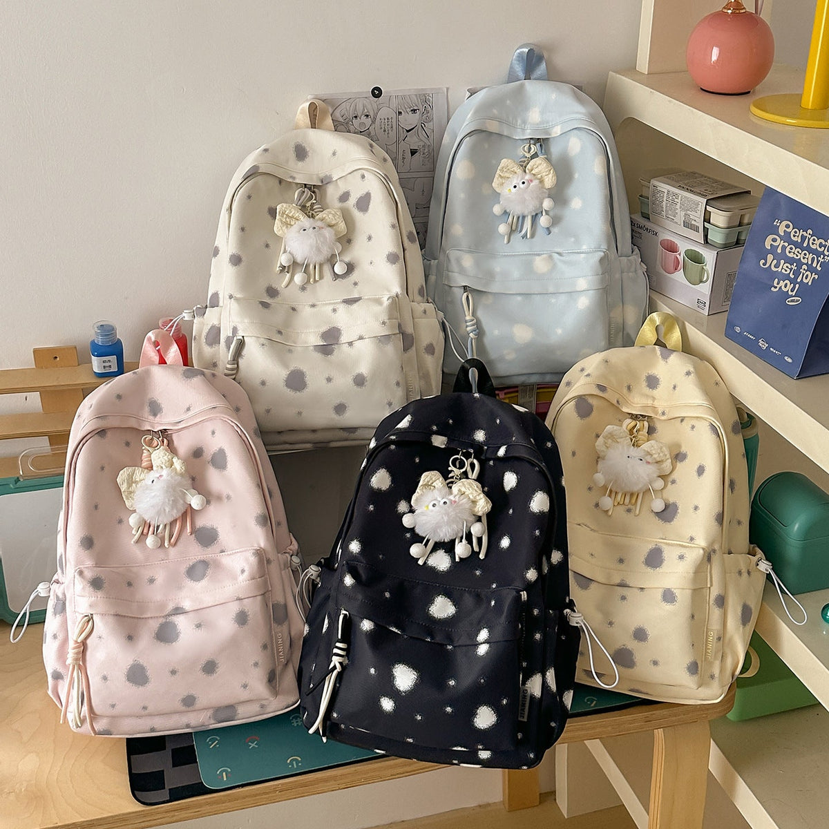 Cute Illustrated Character Backpack LoungeYard 1791205057 — product view 4