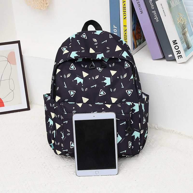 Stylish backpack with separate lunch container and pencil case LoungeYard — product view 4