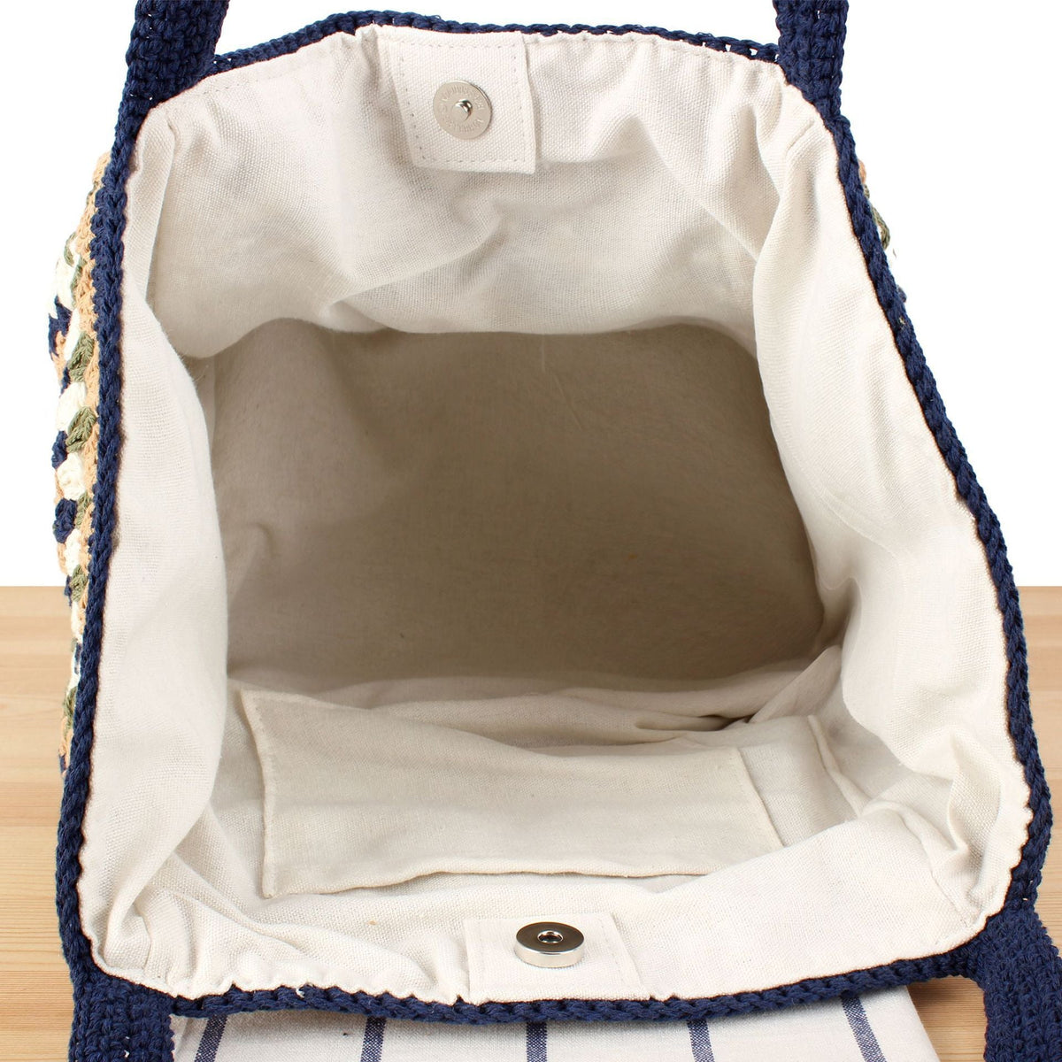 Crochet Tote Bag with Unique Pattern LoungeYard — product view 3