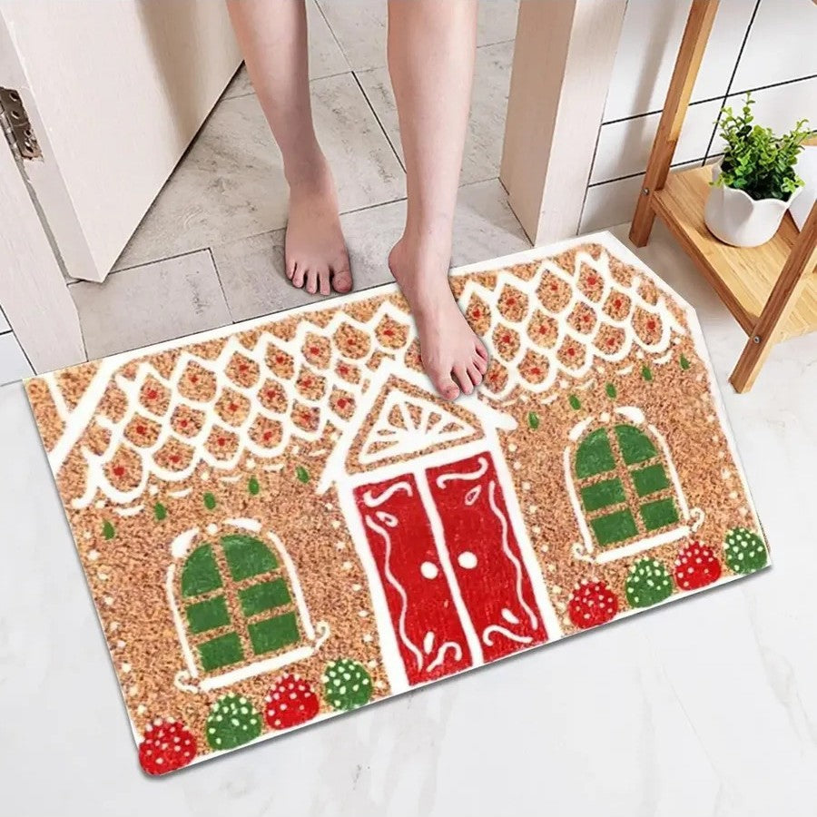 Gingerbread House Themed Bath Mat — product view 7