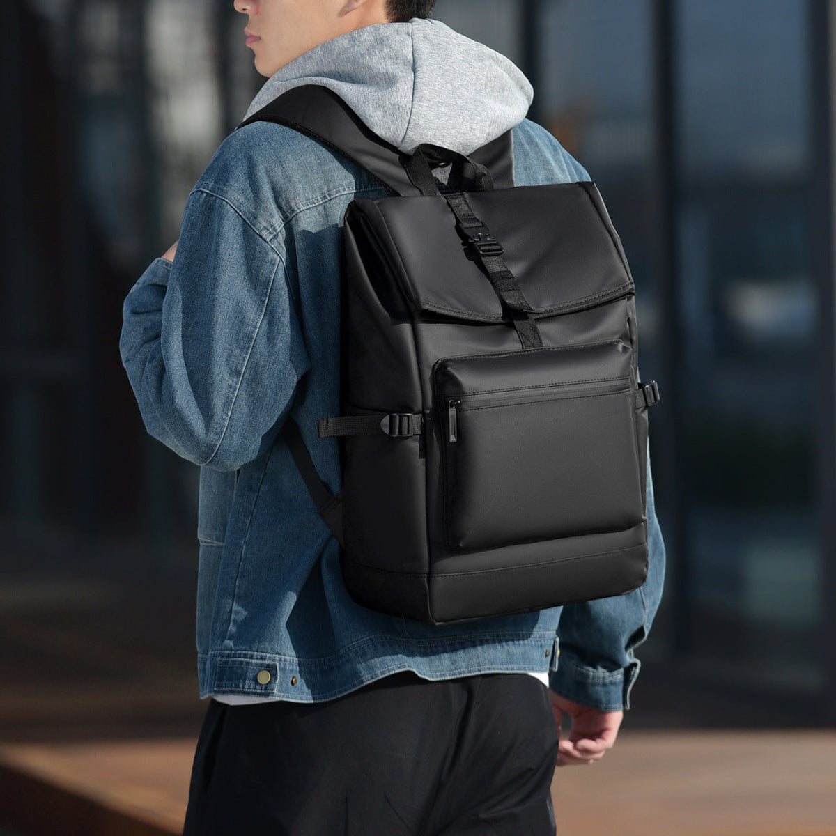 Durable backpack with functional design and many compartments LoungeYard — product view 6