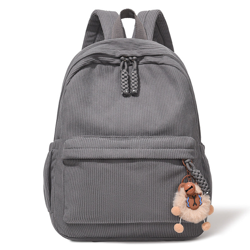 Cute Corduroy Backpack LoungeYard — product view 3