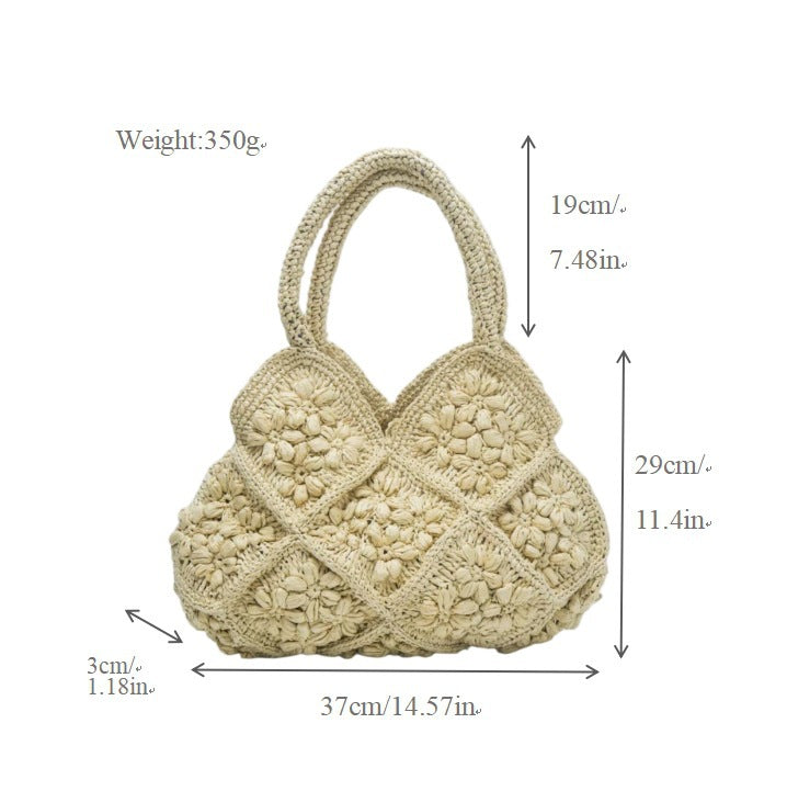 Handmade bag with floral motifs LoungeYard — product view 4