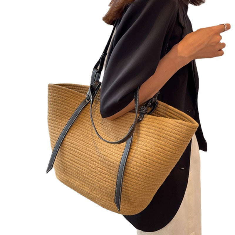 Elegant Shopper Bag with Texture LoungeYard — product view 4