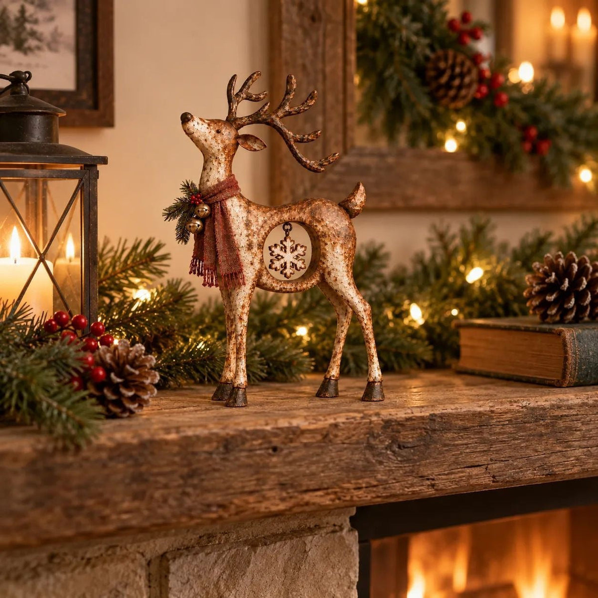 Decorative Reindeer Figurine Bowlift — product view 2