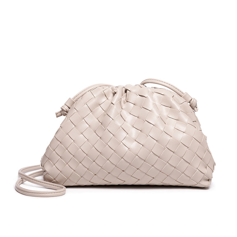 Elegant Woven Leather Bucket Bag LoungeYard — product view 6