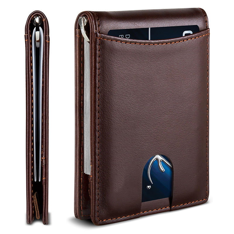Ultra-Slim RFID-Blocking Leather Cardholder LoungeYard — product view 5