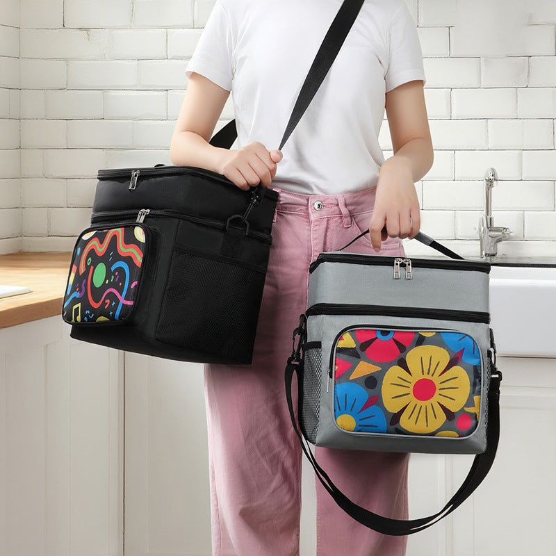 Insulated Floral Lunch Cooler Bag LoungeYard — product view 1