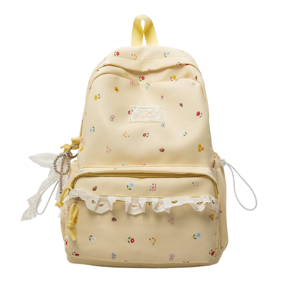 Decorative Floral-Embellished Backpack LoungeYard — product view 5