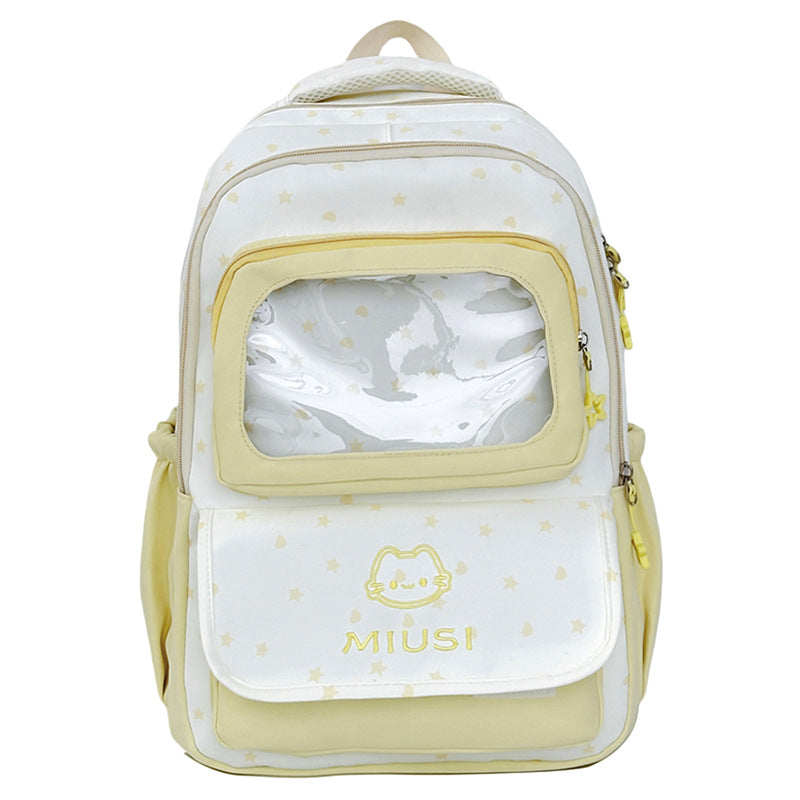 Cute Cartoon-Theme Transparent Window Backpack LoungeYard — product view 5