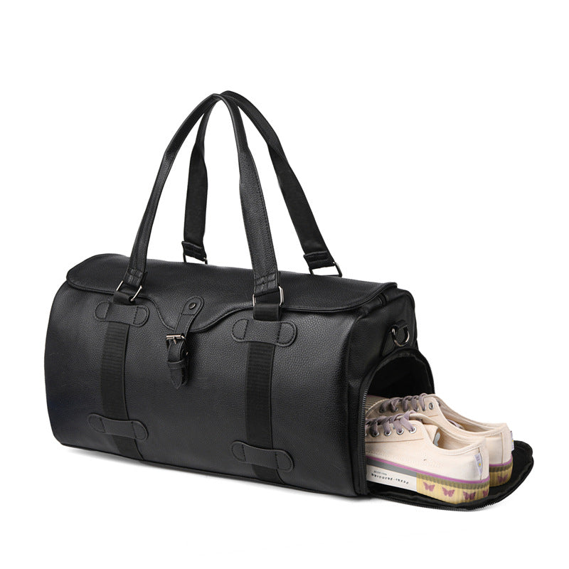 Classic Leather Travel Duffel Bag LoungeYard — product view 3