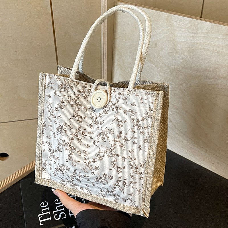 Decorative Floral Print Tote Bag 1790617122 — product view 1