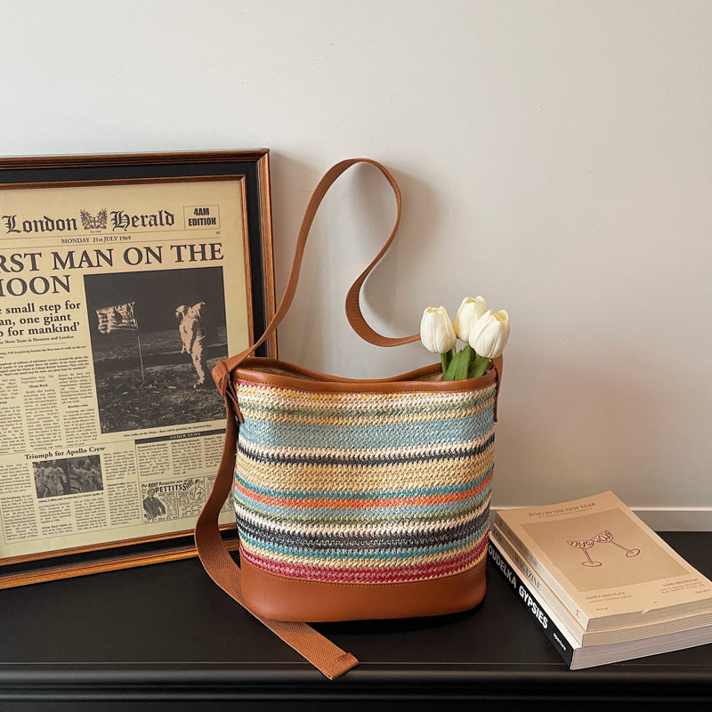 Boho Chic Woven Shoulder Bag — product view 1