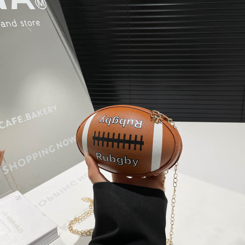 Novelty Rugby Ball Crossbody Bag — product view 4