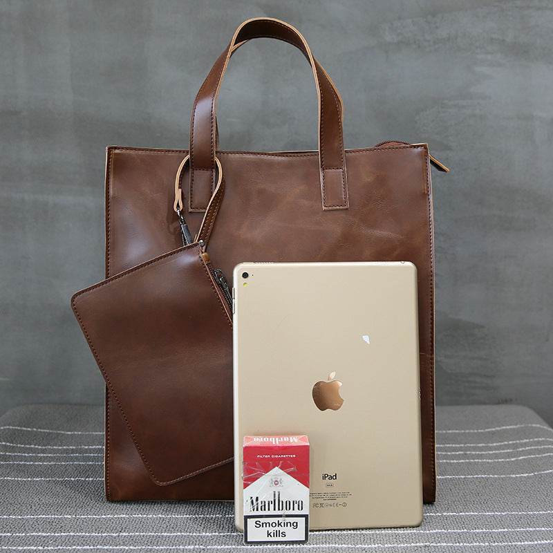Stylish and Spacious Leather Bag LoungeYard — product view 3