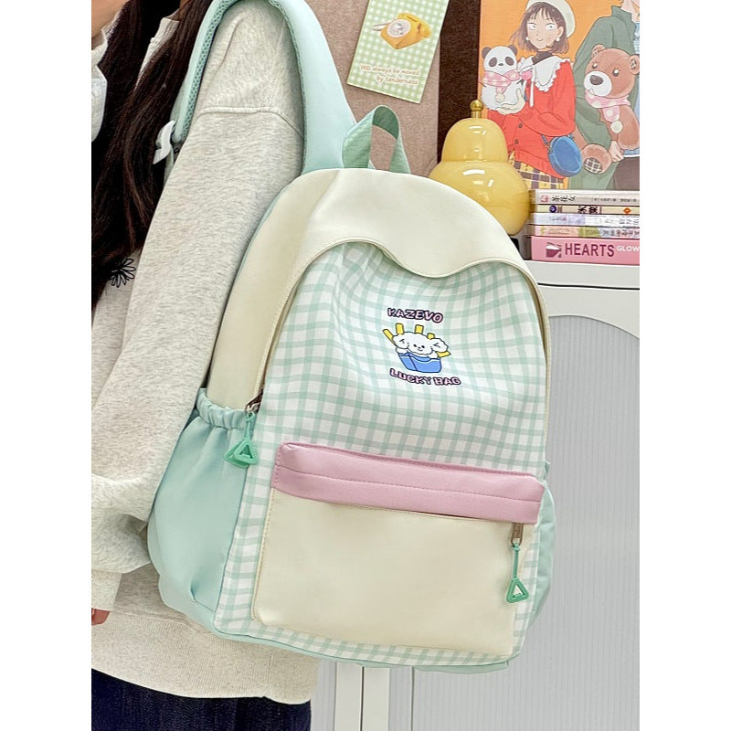 Casual Checkered Backpack LoungeYard — product view 5