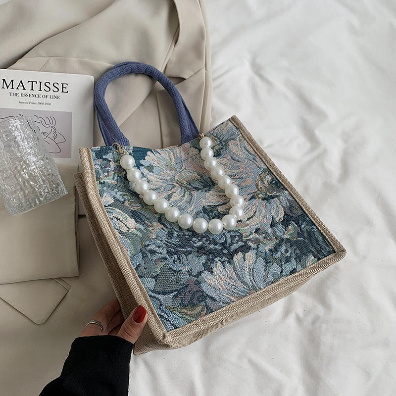 Elegant Floral Pattern Tote Bag — product view 7