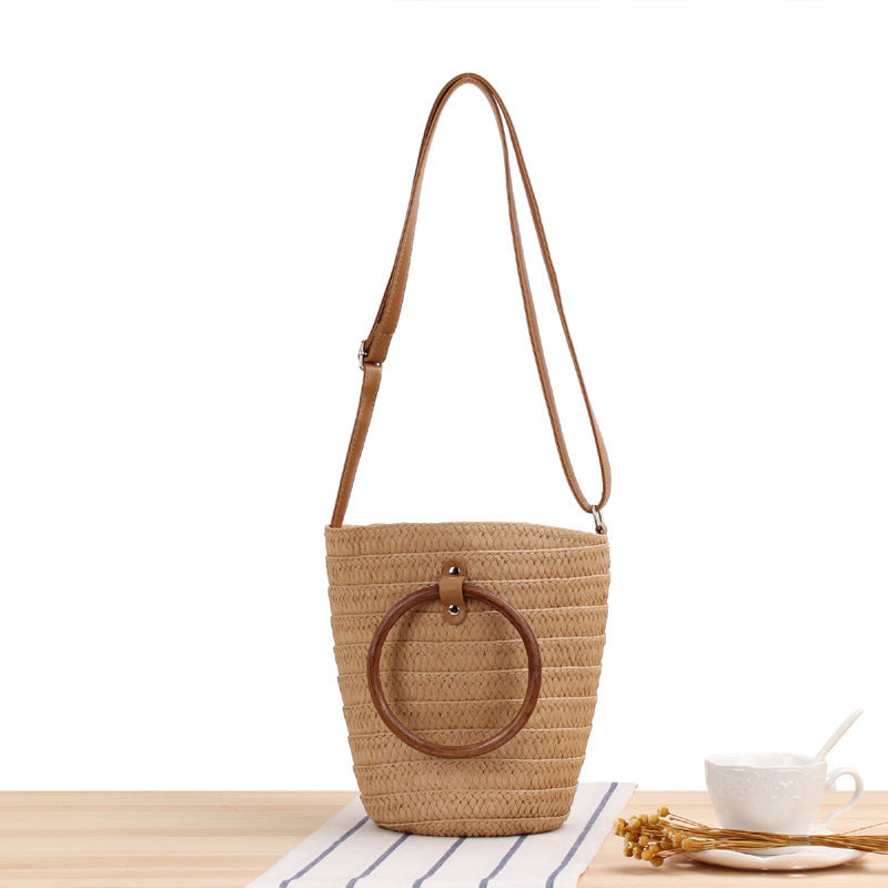 Braided tote bag with innovative ring handle LoungeYard — product view 6