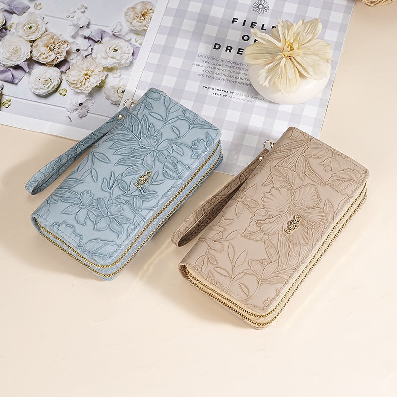 Embossed Leather Wristlet Wallet — product view 5
