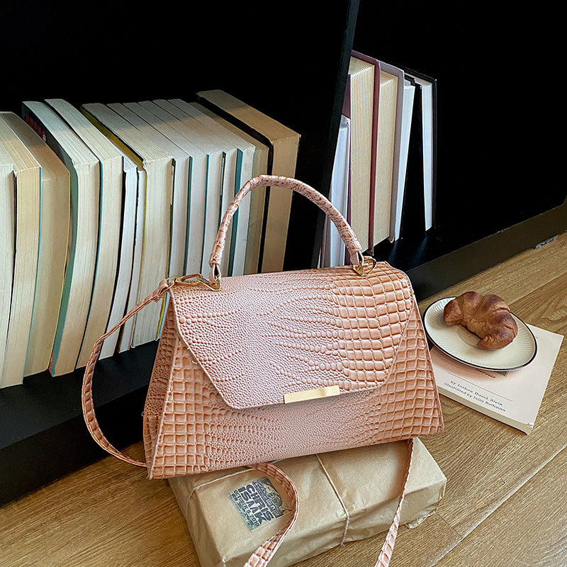 Textured Leather Shoulder Bag — product view 4