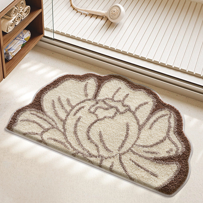 Floral Patterned Bathroom Rug — product view 4