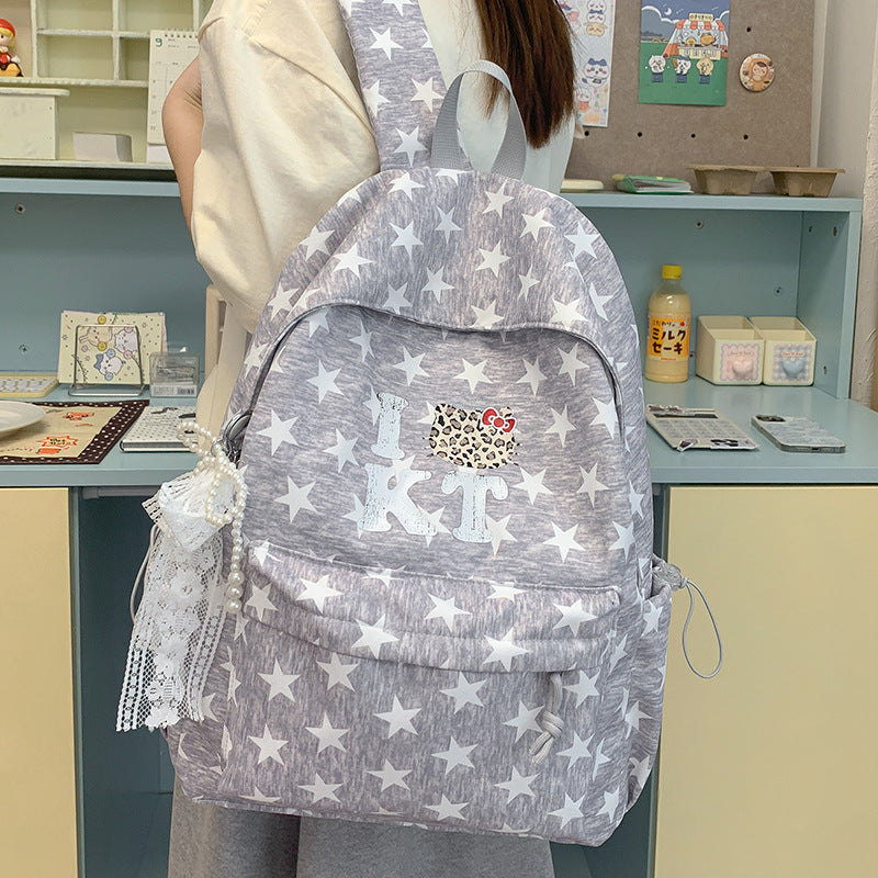 Polka Dot Graphic Print Backpack LoungeYard — product view 2