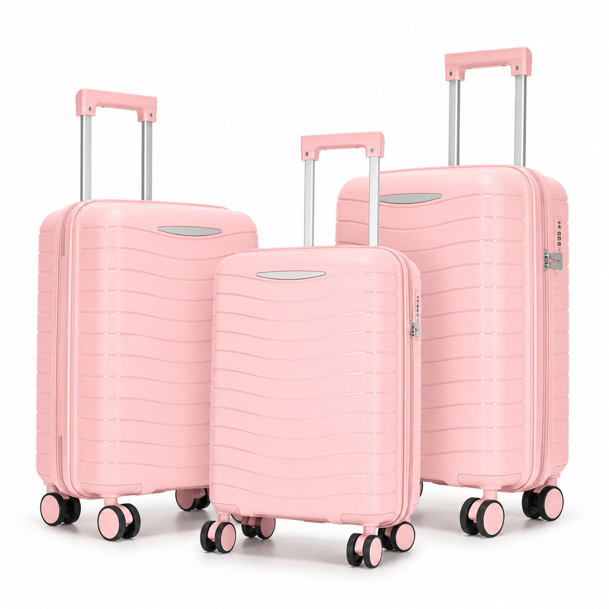 Hard Shell Suitcase Set with Innovative Pocket Organization LoungeYard — product view 3