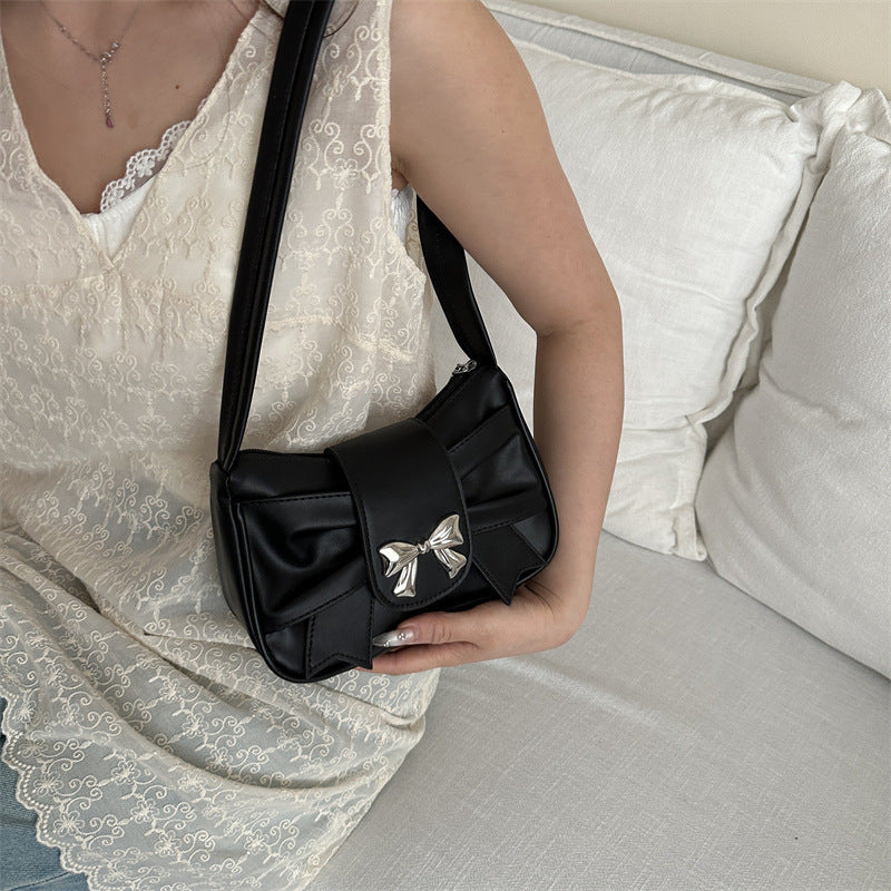 Elegant Bow Accent Shoulder Bag LoungeYard — product view 3
